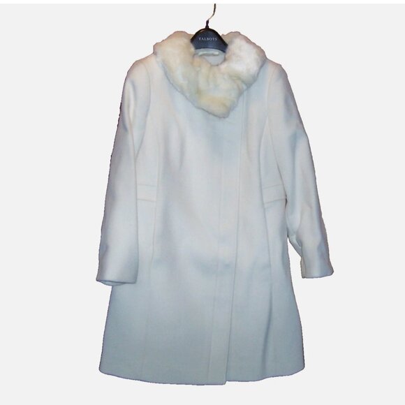 TALBOTS Wool Coat Ivory 10P 10 Petite NWT Brand New $399 - Picture 1 of 2